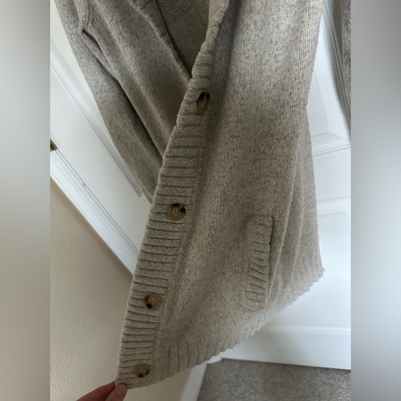 Lauren Ralph Lauren Knit Button Cardigan — Cream — Size Medium - Picture 3 of 4